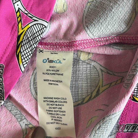 IBKUL Venus Print Sleeveless Polo Shirt Tennis BRAND NEW Hot PINK NWT - Picture 8 of 13
